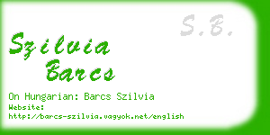 szilvia barcs business card